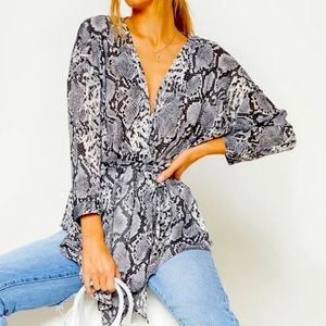 PLT Snake Wrap Shirt